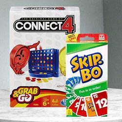Marvelous Hasbro Connect 4 Grab and Go N Mattel Skip Bo Card Game to Punalur