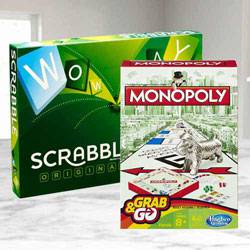 Marvelous Mattel Scrabble Board N Monopoly Grab N Go Game to Kanjikode