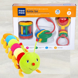 Marvelous Mee Mee Fish Teether Rattles N Caterpillar Soft Toy to Rourkela