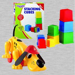 Marvelous Funskool Digger The Dog N Giggles Stacking Cubes	 to Sivaganga