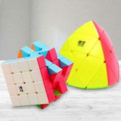 Remarkable Stickerless High Speed Cube N Pyramid Puzzle to Kanjikode