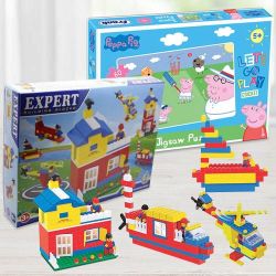 Exclusive Building Blocks N Frank Peppa Pig Lets Go Play Cricket Puzzle to Cooch Behar