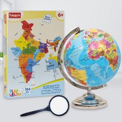 Amazing Funskool Map Puzzle N Rotating World Globe to Kanjikode