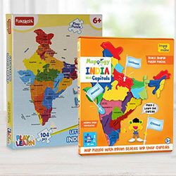 Marvelous Educational Map N Funskool India Map Puzzle Set to Alwaye