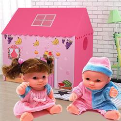 Fabulous My Tent House for Girls with a Playful Doll Set to Punalur