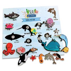 Sea Creatures Shadow Match Game