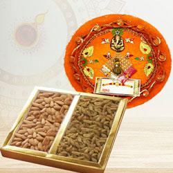 Decorative Thali with Pack of Dry Fruits to Kanjikode