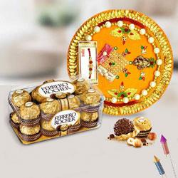 Marvelous Combo of Ferrero Rocher with Pooja Thali to Kanjikode