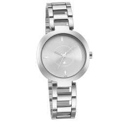 Trendsetting Fastrack Casual Silver Dial Ladies Watch to India