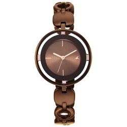 Attractive Fastrack Glitch Brown Dial Womens Watch to Perumbavoor