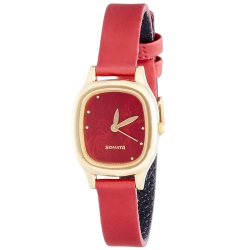 Jazzy Sonata Superfibre Analog Red Dial Ladies Watch to Marmagao