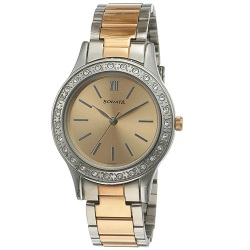 Chic Sonata Blush Analog Rose Gold Dial Watch for Ladies to India