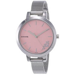 Smarty Sonata Silver Linings Analog Pink Dial Womens Watch to Sivaganga