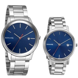 Amazing Blue Pair Watches from Sonata Bandhan to Sivaganga