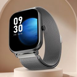 Silver SS Bluetooth Calling Smart Watch