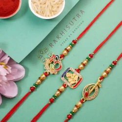 Set of 3 Magnificent Rakhi to Rakhi-to-world-wide.asp