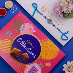 Remarkable Evil Eye Rakhi N Cadbury Celebrations Duo to Rakhi-to-world-wide.asp